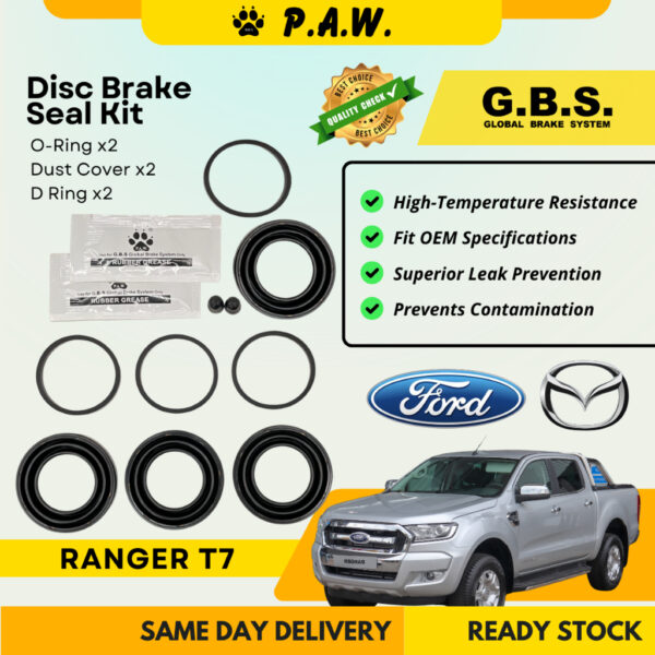 GBS Disc Brake Seal Kit For MAZDA RANGER T7 (Front) (Half Set)