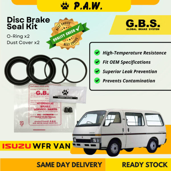 GBS Disc Brake Seal Kit For ISUZU WFR VAN (Front) (Half Set)