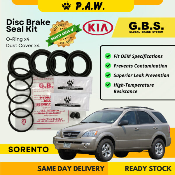 GBS Disc Brake Seal Kit For KIA SORENTO (Front) (Half Set)