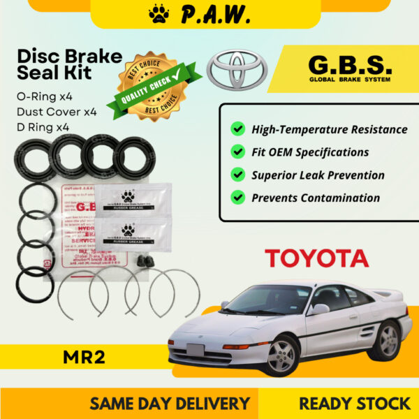 GBS Disc Brake Seal Kit For TOYOTA MR2 (Rear) (Half Set)