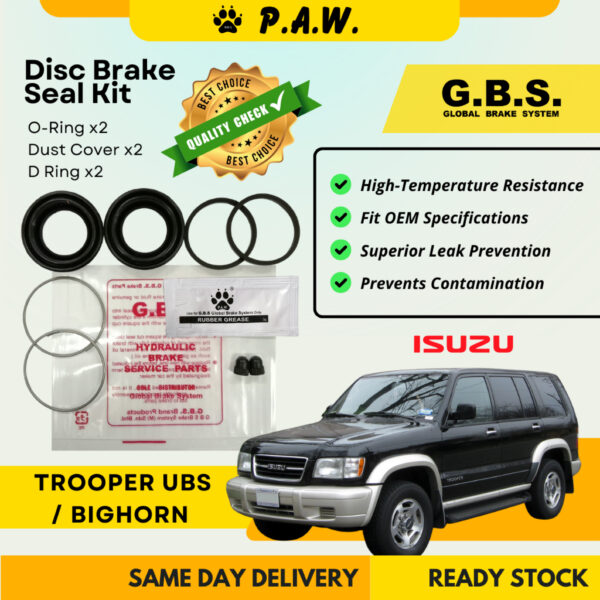 GBS Disc Brake Seal Kit For ISUZU TROOPER UBS, BIGHORN (Rear) (Half Set)
