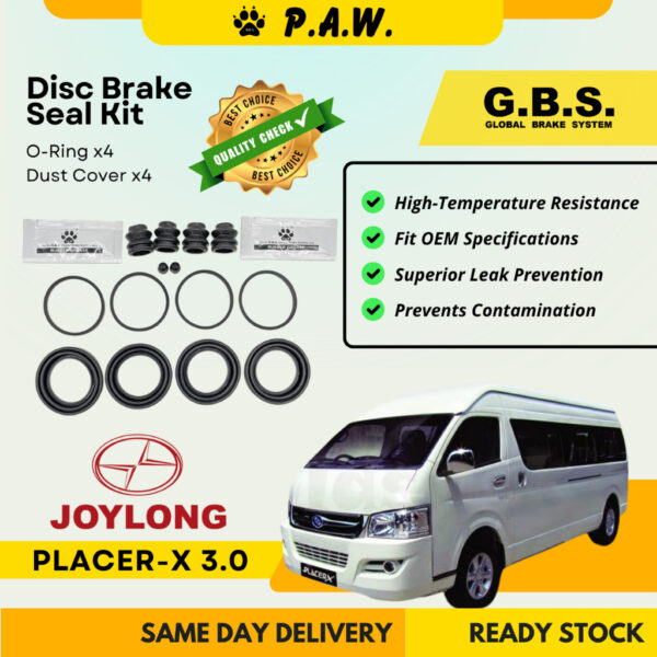 GBS Disc Brake Seal Kit For MIX JOY LONG PLACER-X 3.0 (Front) (Full Set)
