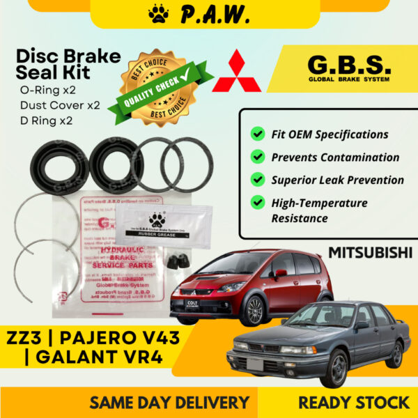 GBS Disc Brake Seal Kit For Mitsubishi Pajero V43 6G72 3.0 V6 (Rear) (Half Set)