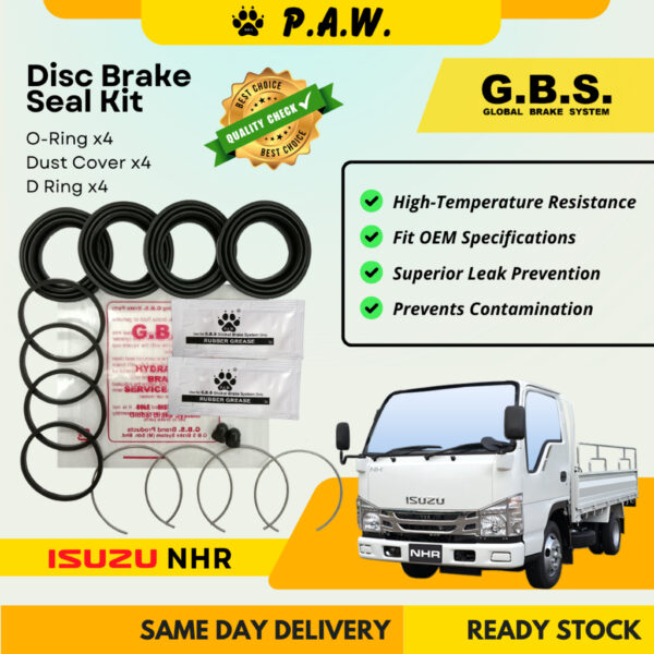 GBS Disc Brake Seal Kit For ISUZU NHR (51MM) (Front) (Half Set)