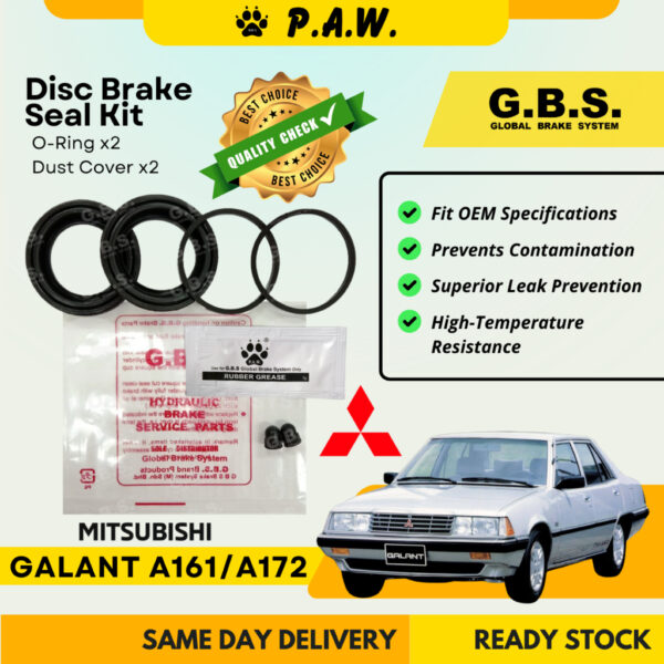 GBS Disc Brake Seal Kit For MITSUBISHI A161,A172 (Front) (Half Set)