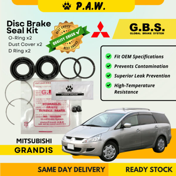 GBS Disc Brake Seal Kit For MITSUBISHI GRANDIS (Rear) (Half Set)