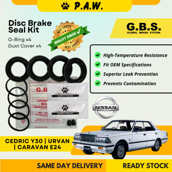 GBS Disc Brake Seal Kit For NISSAN CARAVAN E24,CEDRIC Y30,URVAN (Front) (Half Set)