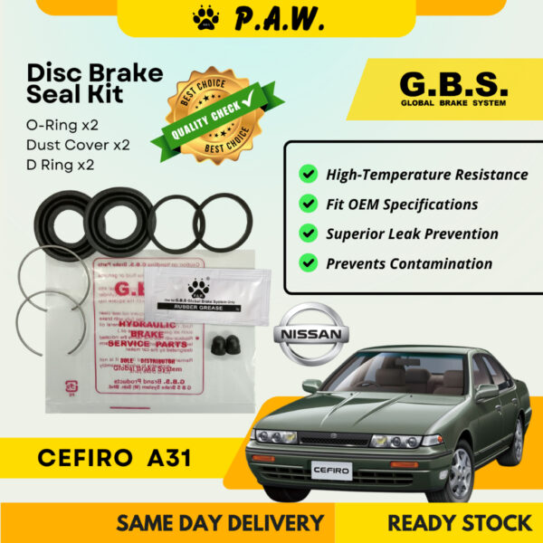 GBS Disc Brake Seal Kit For NISSAN A31 CEFIRO (Rear) (Half Set)