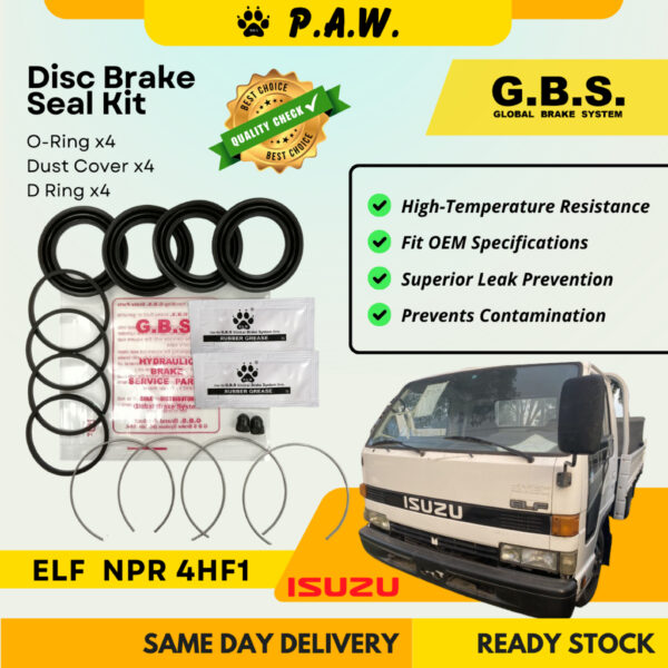 GBS Disc Brake Seal Kit For ISUZU NPR 4HF1 (Front) (Half Set)