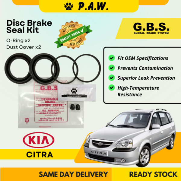 GBS Disc Brake Seal Kit For KIA CITRA (Front) (Half Set)