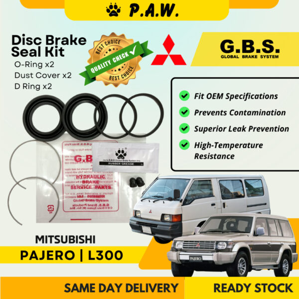 GBS Disc Brake Seal Kit For MITSUBISHI PAJERO,L300 (Front) (Half Set)
