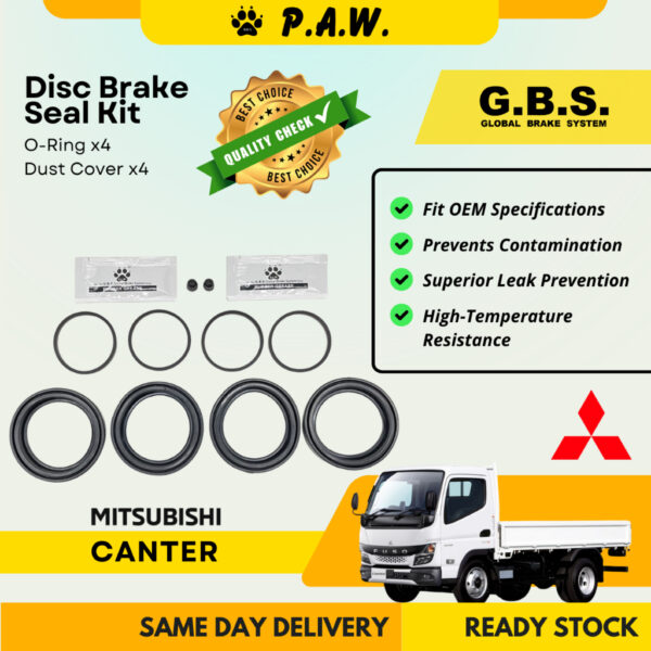 GBS Disc Brake Seal Kit For MITSUBISHI CANTER (Front) (Half Set)