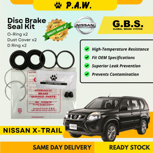 GBS Disc Brake Seal Kit For NISSAN X-TRAIL (Rear) (Half Set)