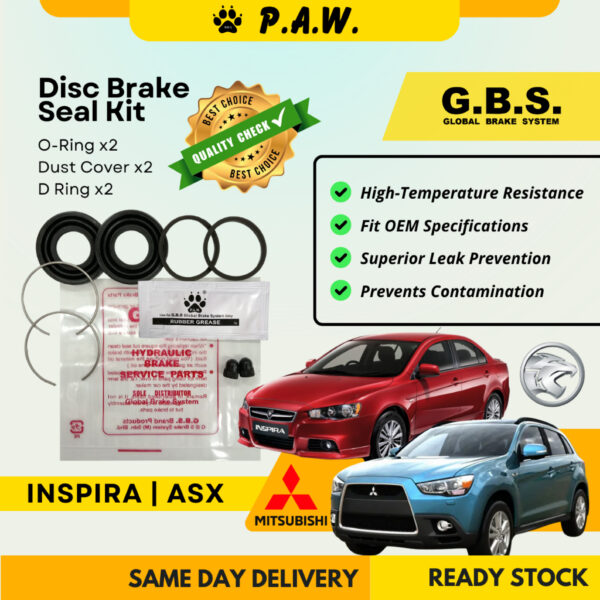 GBS Disc Brake Seal Kit For PROTON INSPIRA ASX (Rear) (Half Set)