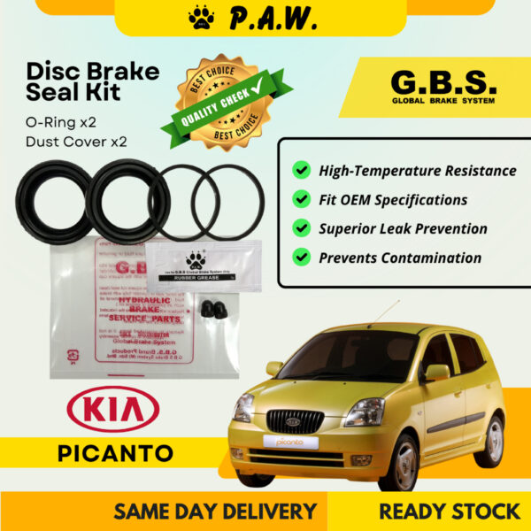 GBS Disc Brake Seal Kit For KIA PICANTO (Front) (Half Set)