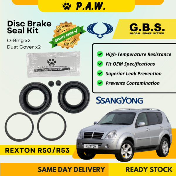 GBS Disc Brake Seal Kit For SSANGYONG REXTON R50 R53 (Rear) (Half Set)