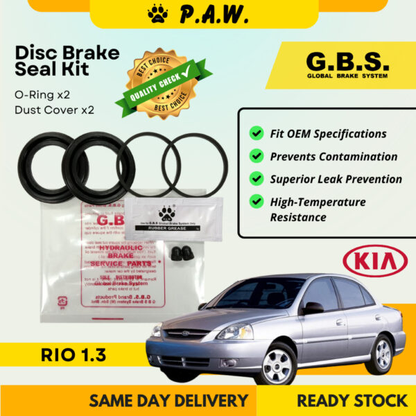 GBS Disc Brake Seal Kit For KIA RIO 1.3 (Front) (Half Set)
