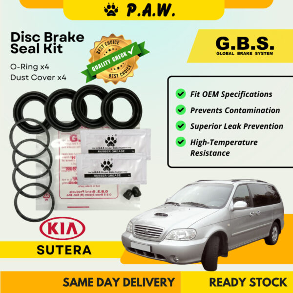GBS Disc Brake Seal Kit For KIA CARNIVAL (Front) (Half Set)