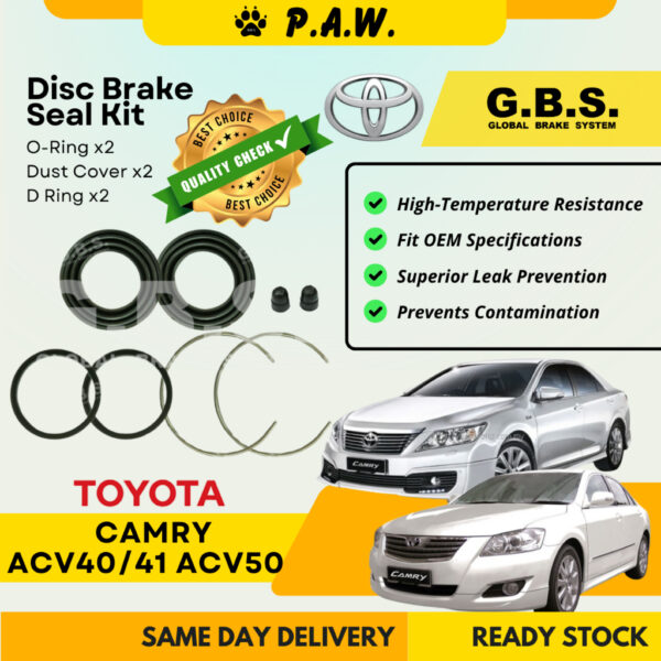 GBS Disc Brake Seal Kit For TOYOTA CAMRY ACV40/41 ACV50 (Rear) (Half Set)