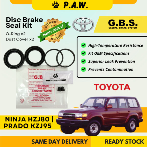 GBS Disc Brake Seal Kit For TOYOTA NINJA HZJ80 PRADO KZJ95 (Rear) (Half Set)