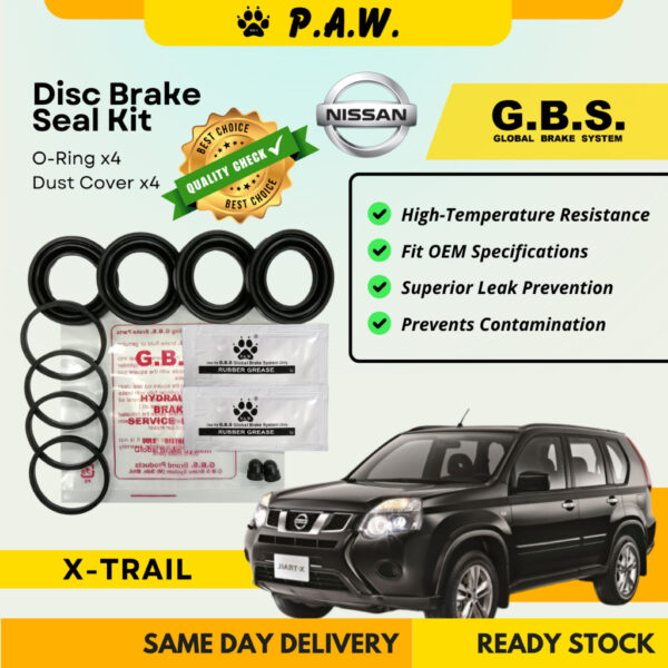 GBS Disc Brake Seal Kit For NISSAN X-TRAIL (Front) (Half Set)