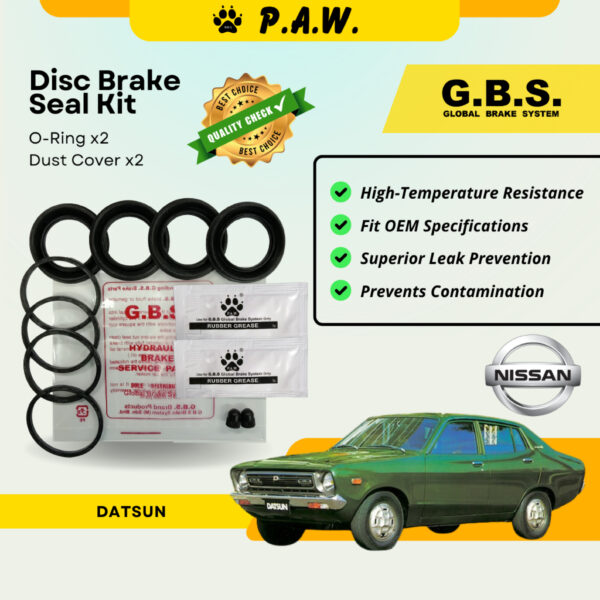 GBS Disc Brake Seal Kit For NISSAN DATSUN B210,DATSUN B310,DATSUN SUNNY 120Y (Front) (Half Set)