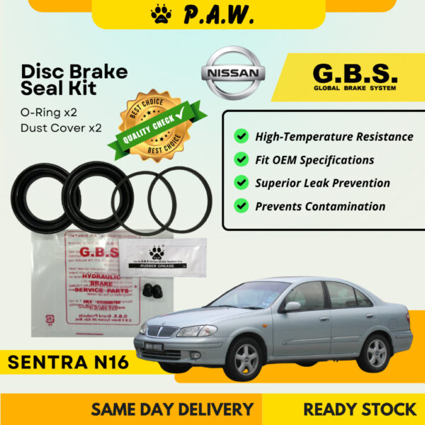 GBS Disc Brake Seal Kit For NISSAN SENTRA N16 (Front) (Half Set)