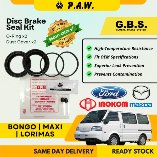 GBS Disc Brake Seal Kit For MAZDA MAXI E1400 E1800 LORRYMAS (Rear) (Half Set)