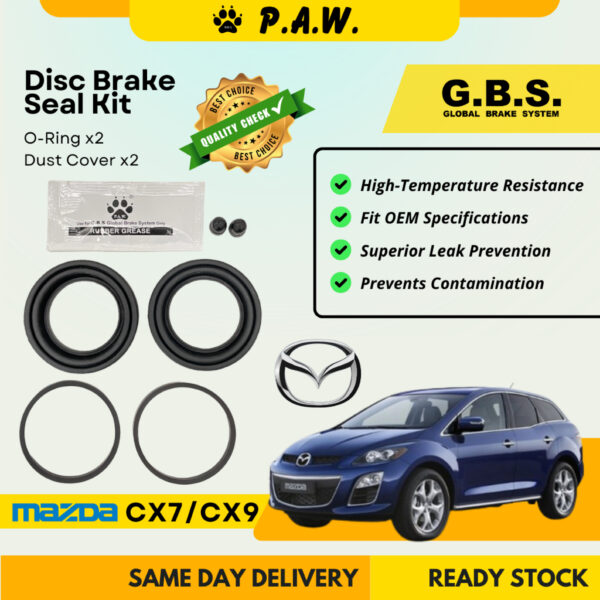 GBS Disc Brake Seal Kit For MAZDA CX7 CX9 (Rear) (Half Set)
