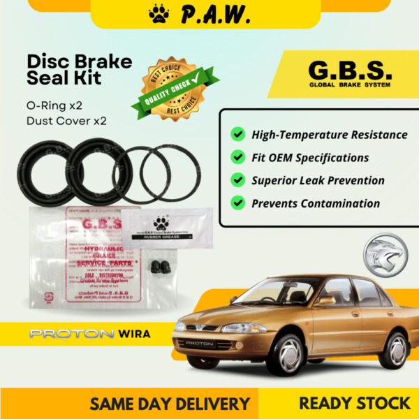 GBS Disc Brake Seal Kit For PROTON WIRA 1.5 (Front) (Half Set)