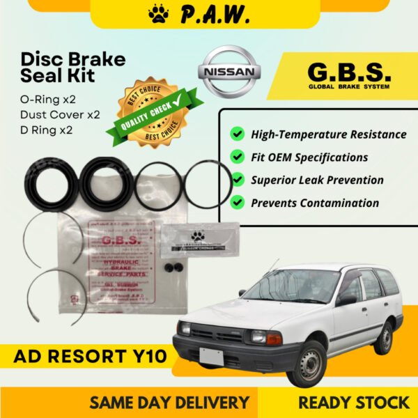 GBS Disc Brake Seal Kit For NISSAN Y10 AD RESORT (Front) (Half Set)