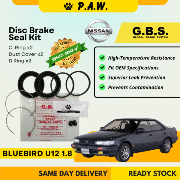 GBS Disc Brake Seal Kit For NISSAN U12 1.8 (Front) (Half Set)