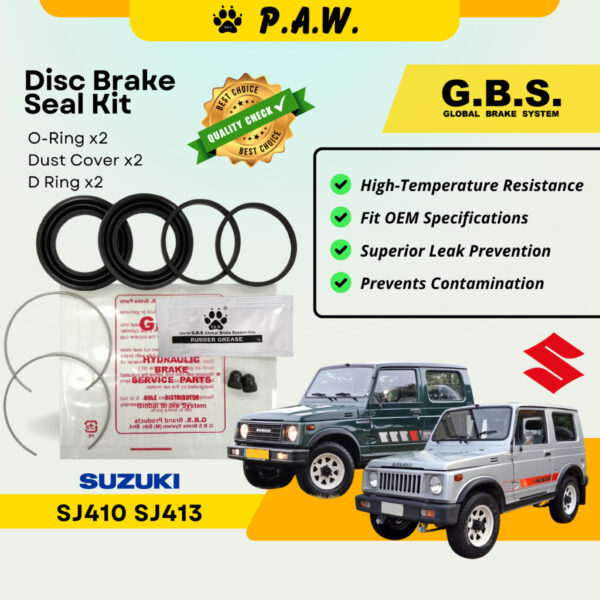 GBS Disc Brake Seal Kit For SUZUKI SJ410 SJ413 (Front) (Half Set)