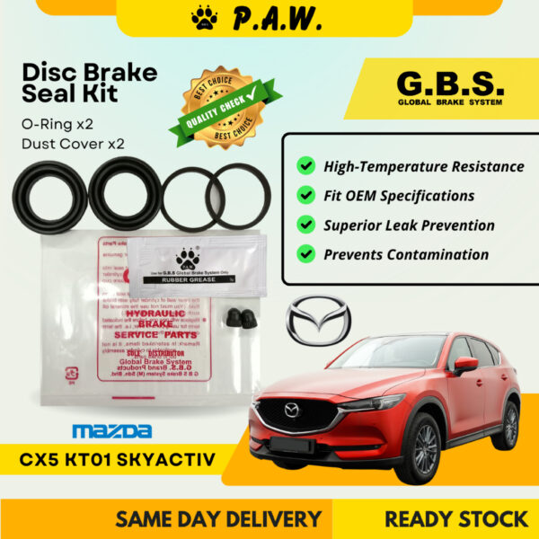 GBS Disc Brake Seal Kit For Mazda CX5 KT01 Skyactiv 2.0/2.2/2.5 2011-2016 (Rear) (Half Set)