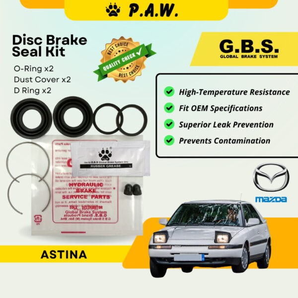 GBS Disc Brake Seal Kit For MAZDA ASTINA (Rear) (Half Set)