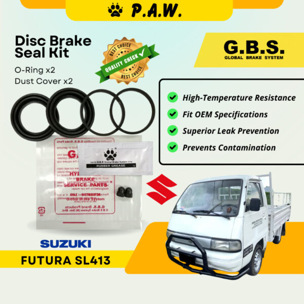 GBS Disc Brake Seal Kit For SUZUKI SL413 FUTURA (Front) (Half Set)