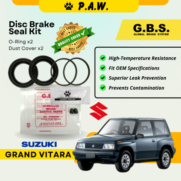 GBS Disc Brake Seal Kit For SUZUKI GRAND VITARA (Front) (Half Set)