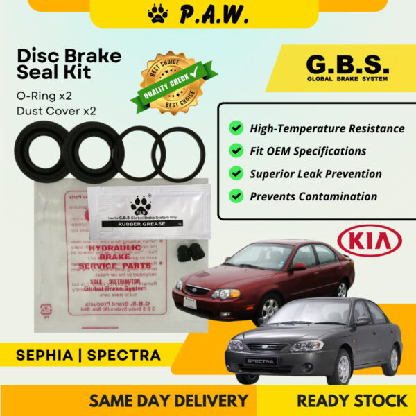 GBS Disc Brake Seal Kit For KIA SEPHIA,SPECTRA (Rear) (Half Set)