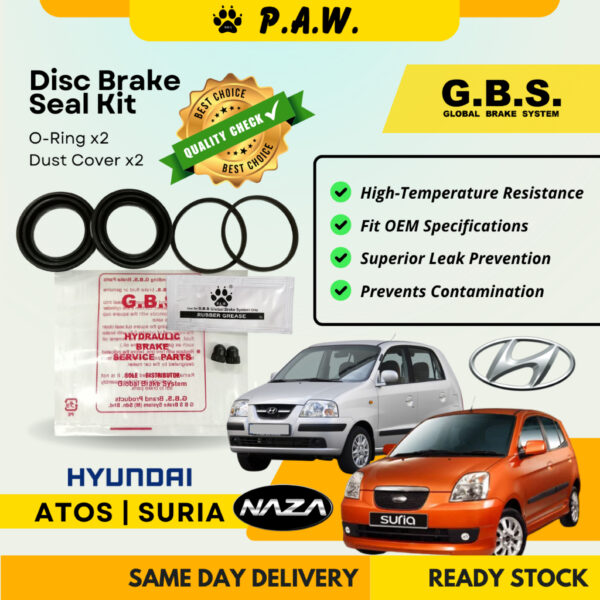 GBS Disc Brake Seal Kit For HYUNDAI ATOS SURIA (Front) (Half Set)