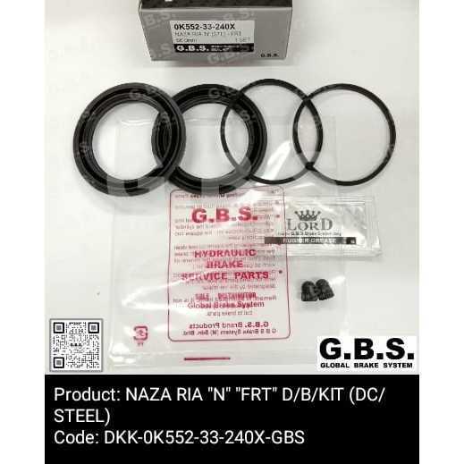 GBS Disc Brake Seal Kit For KIA NAZA RIA (Front) (Half Set)