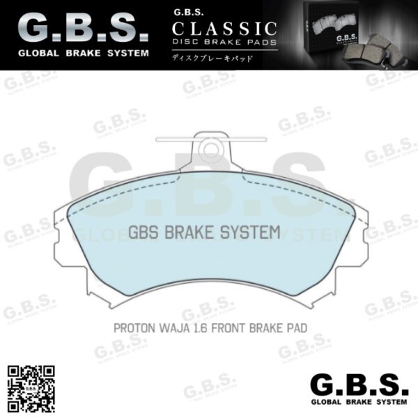 Proton Waja 1.6 Arena Perodua Alza GBS Front Classic Brake Pad Depan Brek