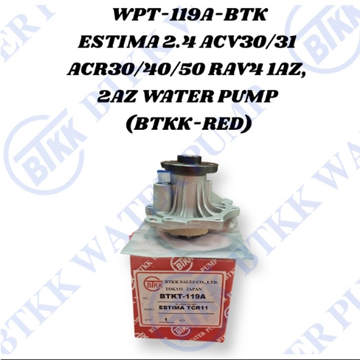 Second image of Toyota Camry ACV30 Estima ACR30 ACU10 ACU30 ANH10 BTKK Water Pump 119A
