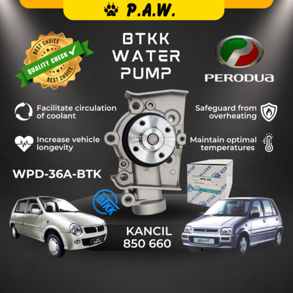 Perodua Kancil 660 850 BTKK Water Pump 36A 16100-87244