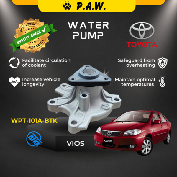 Toyota Vios 1.5 NCP42 NCP93 NCP150 2002-2015 BTKK Water Pump 101A