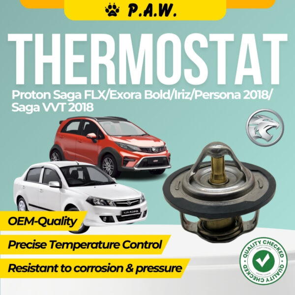 Thermostat for Proton Saga FLX, Exora Bold, Iriz, Persona VVT, Saga VVT 78°C (With Oring) (PW910780)