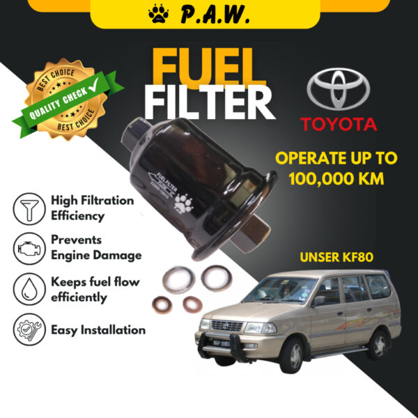 TOYOTA UNSER KF80 1.8 1998-2008 FUEL FILTER (NO BRACKET) (STEEL)