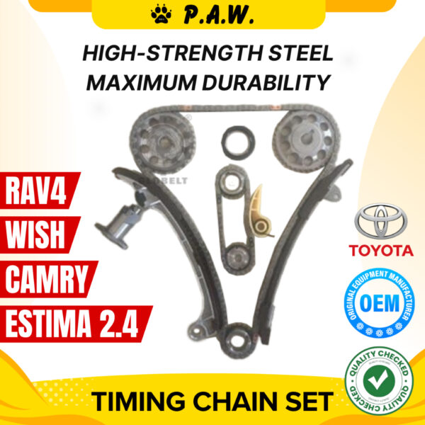 RAV4, WISH CAMRY ACV30 ACV40 ACU30 ESTIMA 2.4 01'-05' 1AZ 2AZ-FE TIMING CHAIN SET