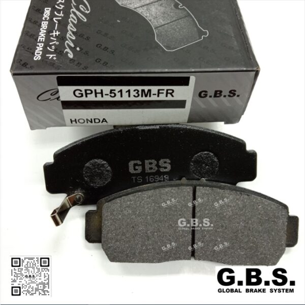 Second image of BRAKE PAD (GBS) FRONT : HONDA CIVIC SNA FD1 FD2 1906' TAO STREAM S7A 1900' ODYSSEY 1903' RB1 RB3 RN6 (T-15.5MM) B/PAD
