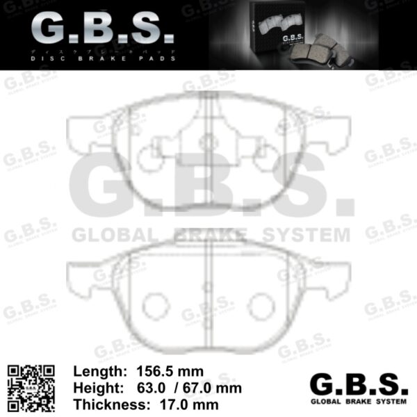 Ford Mazda 3 Mazda 5 Focus 2003-2011 Front GBS Classic Brake Pad Depan Brek