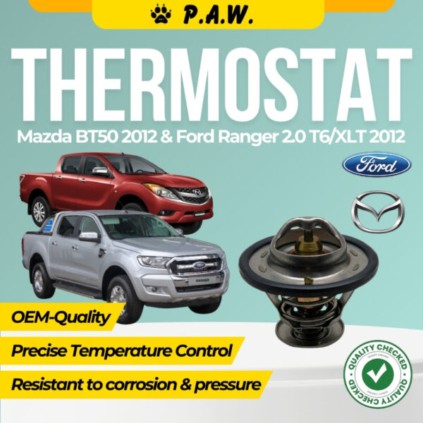 Thermostat for Mazda BT50 2012 & Ford Ranger 2.0 T6/XLT 2012 88°C (With Oring)